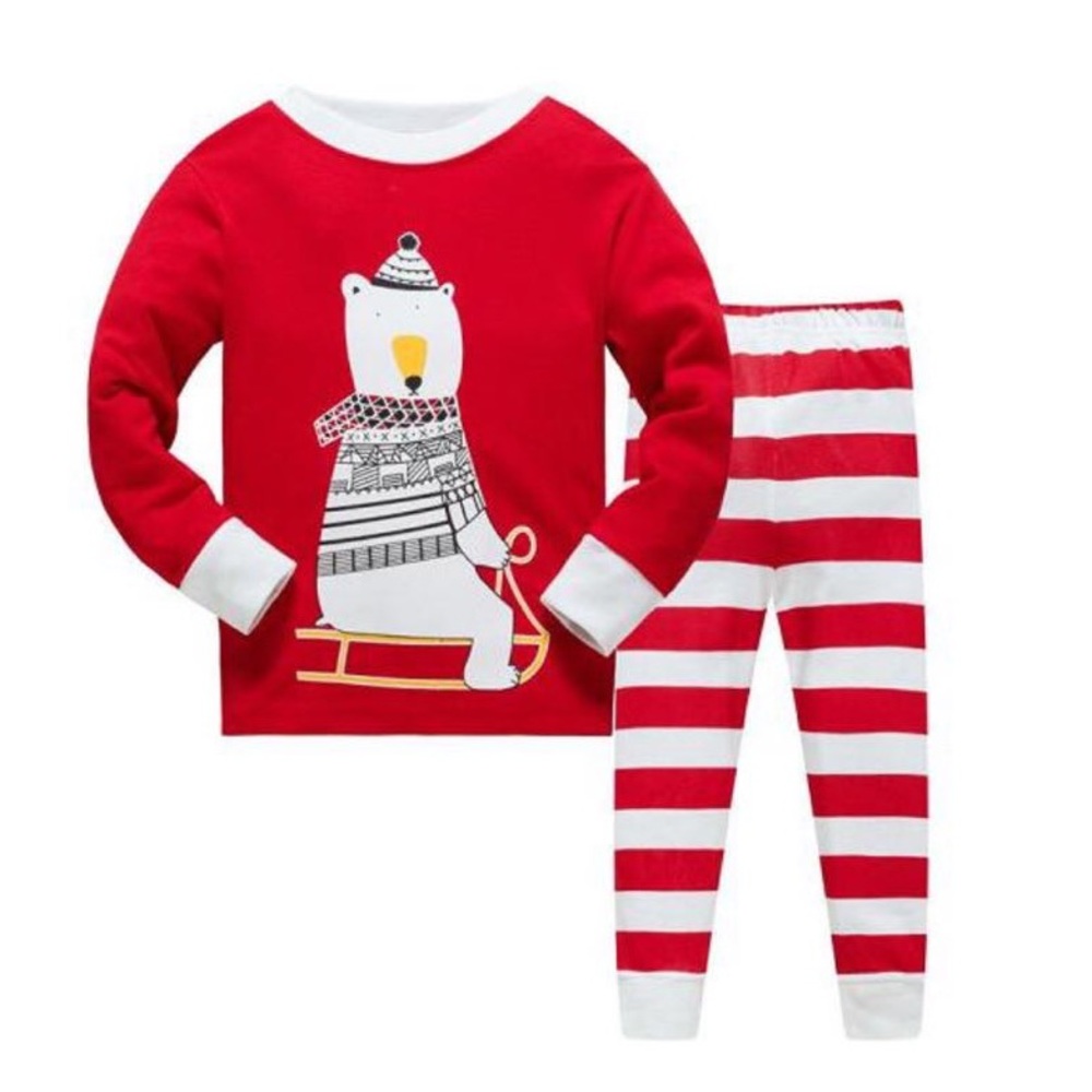 New 100% cotton Kids Unisex Christmas pajama set